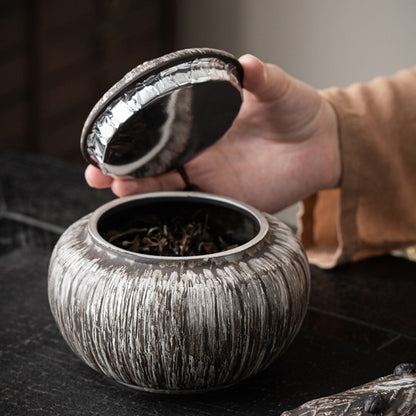 Jun Kiln Lotus Pod Tea Caddy