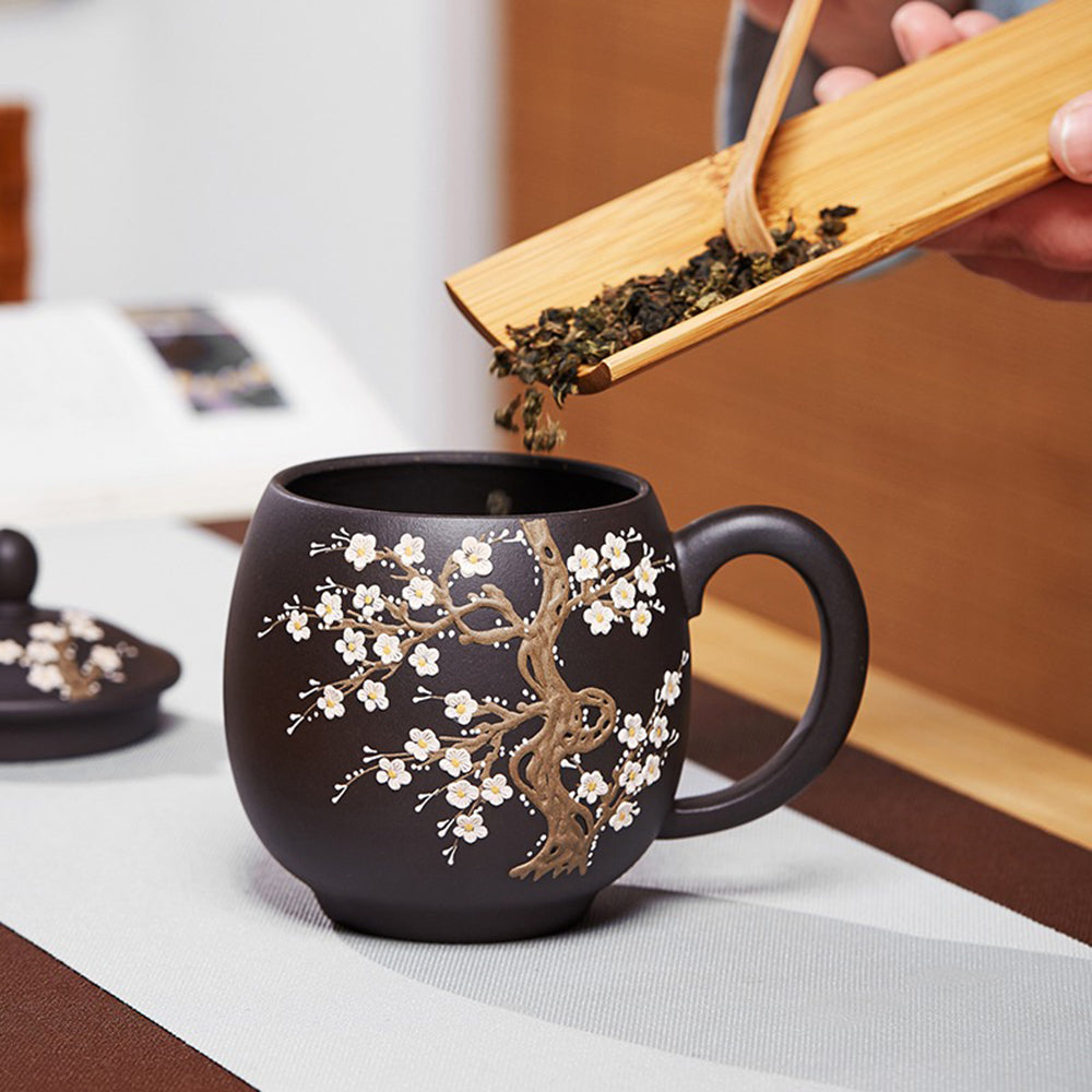 ボルタ、マザー、箔押しカスタムマザーSET Purple Clay Color Changing Plum Bossom Tea Cup – Umi Tea Sets