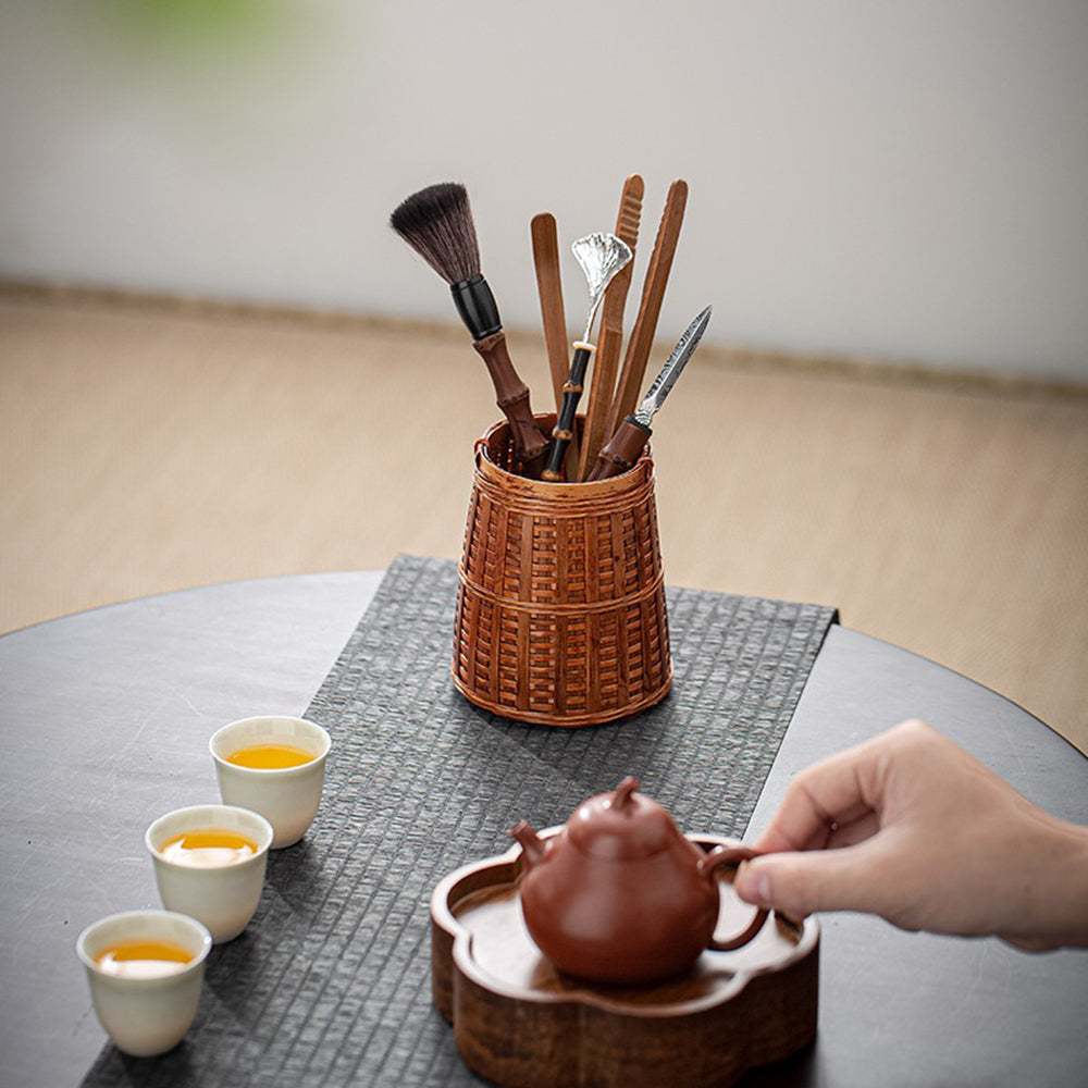 TEA SOUL Set Accessori Da Tè In Bambù Con Piattini – Cerimonia Gong Fu Cha - 2