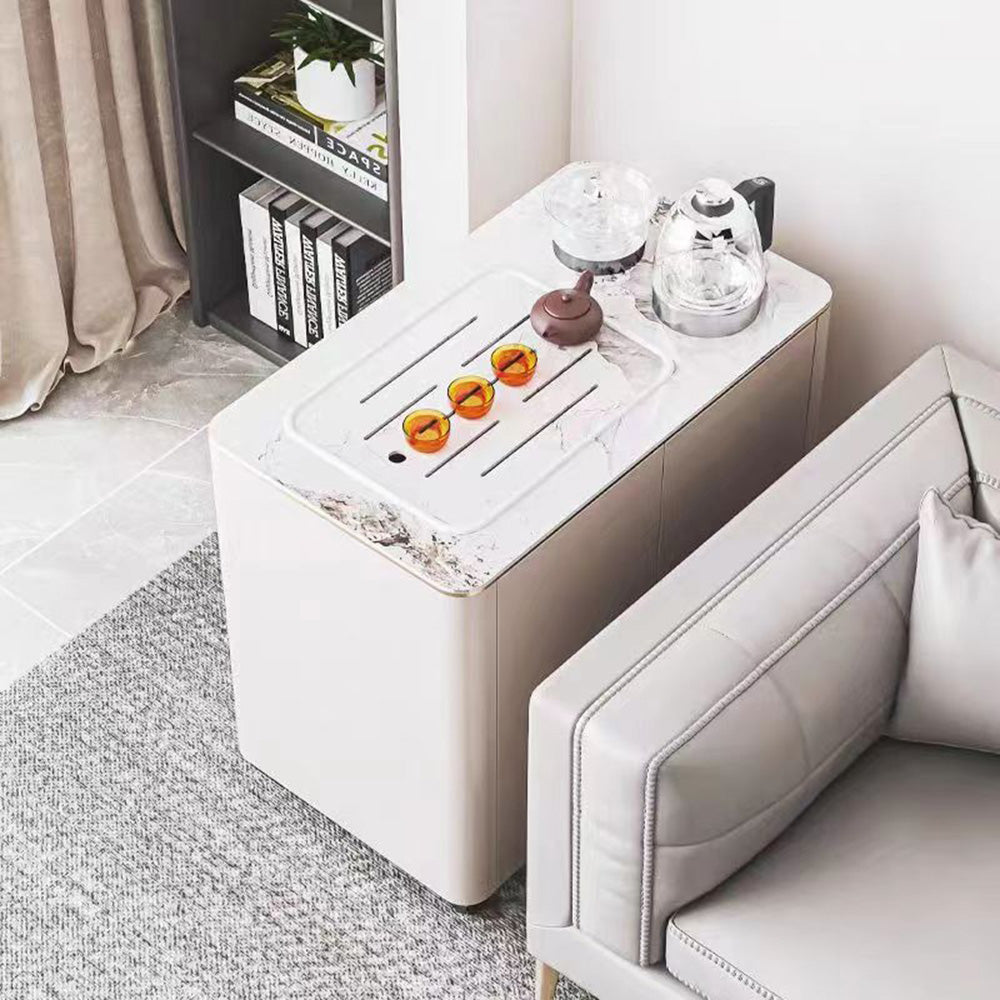 White Rock Slabs Movable Tea Table