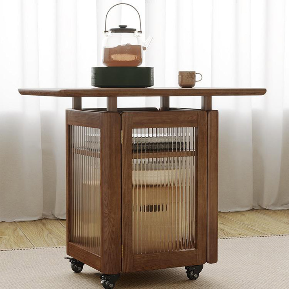 Ash Wood Small Movable Tea Table – Umi Tea Sets