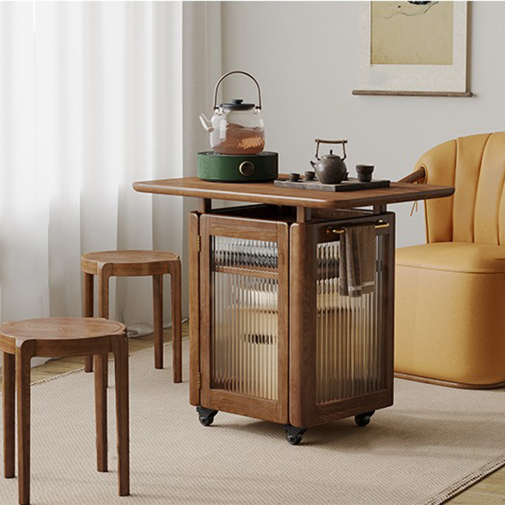Ash Wood Small Movable Tea Table – Umi Tea Sets