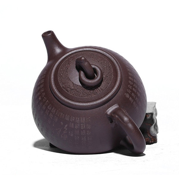 Yixing Purple Clay Three Legs Teapot