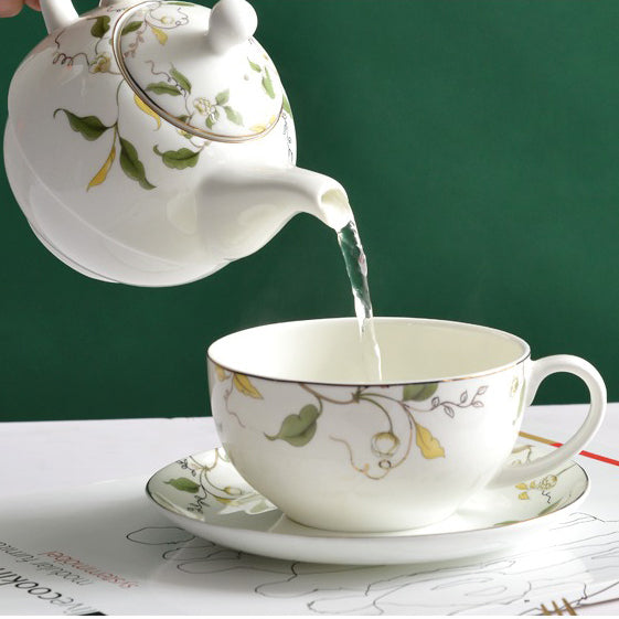 Floral Leaf Bone China Tea For One Set