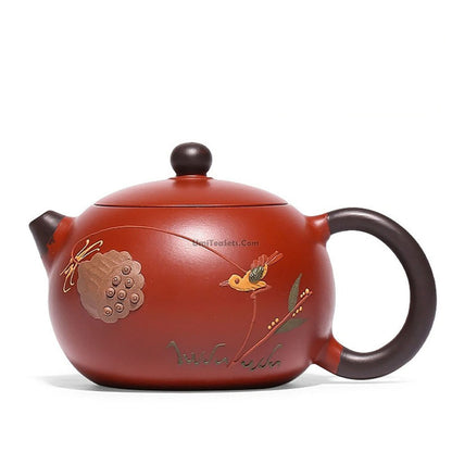 Yixing Red Clay Xi Shi Lotus Teapot