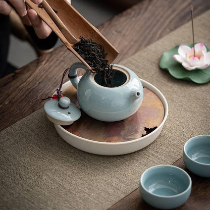 Geyao Tea Set With Lotus Incense Holder