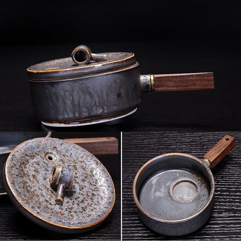 Automatic Stone Mill Bamboo Tea Set