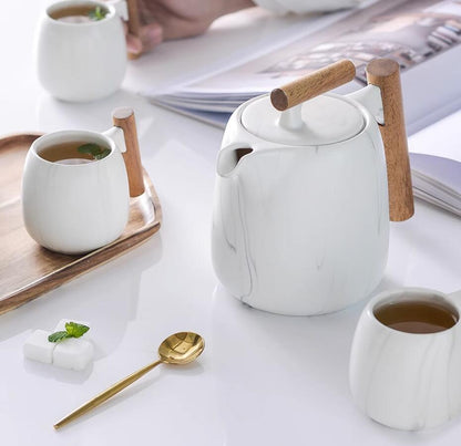 Modern Nordic Style White Tea Set