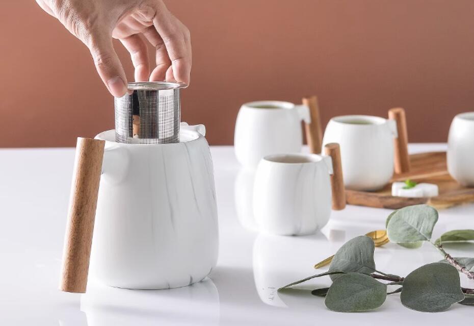 Modern Nordic Style White Tea Set