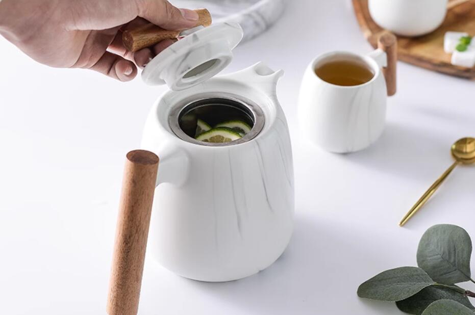 Modern Nordic Style White Tea Set