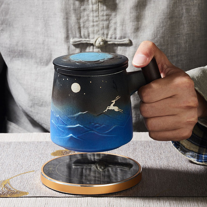 Japanese Sky And Deer Tea Mug