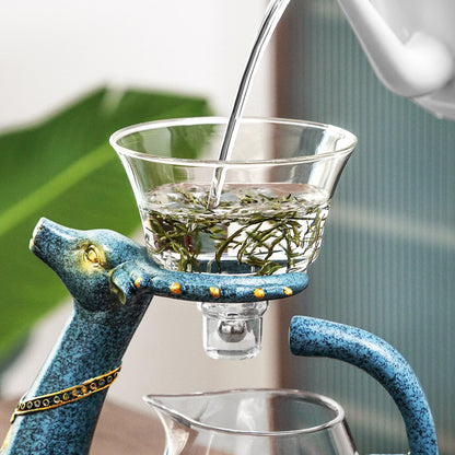 Automatic Elk Glass Tea Set