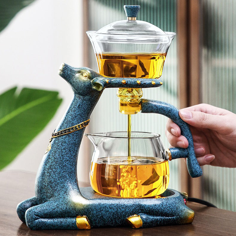 Automatic Elk Glass Tea Set