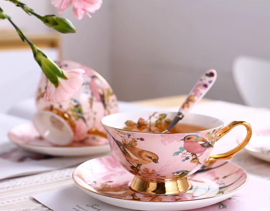 Pink Birds Bone China Tea Set – Umi Tea Sets