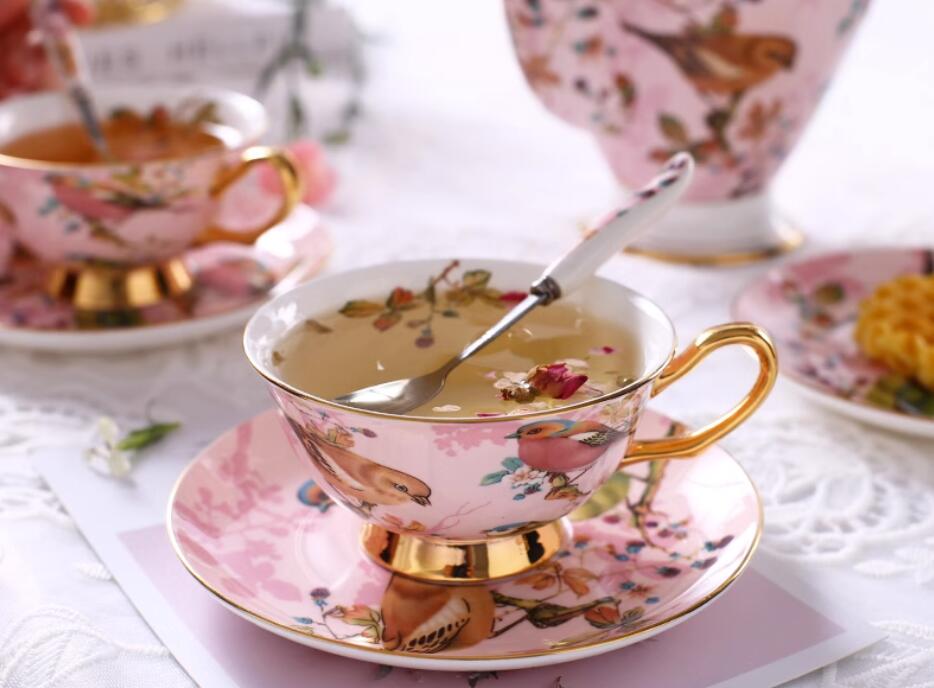 Pink Birds Bone China Tea Set – Umi Tea Sets