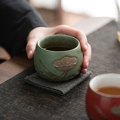 Kiln Transformed Lotus Kung Fu Tea Cup (Set of 4)
