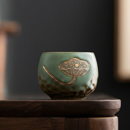 Kiln Transformed Lotus Kung Fu Tea Cup (Set of 4)