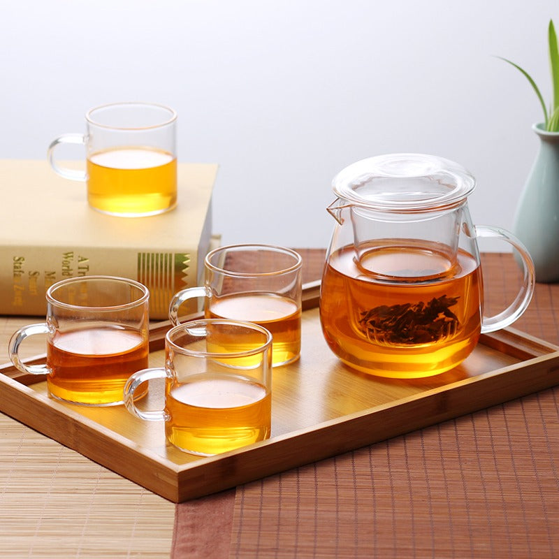 Transparent Simple Glass Tea Cup (Set of 6)