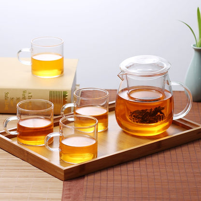 Transparent Simple Glass Tea Cup (Set of 6)