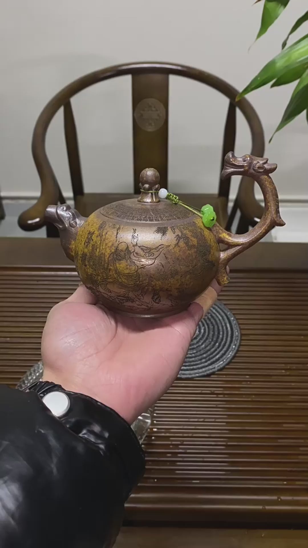 Yixing Luohan Subduing The Dragon Teapot