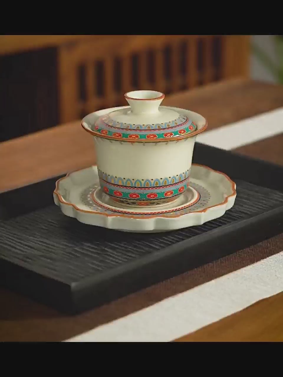 Sky Blue Dunhuang Ruyao Porcelain Gaiwan