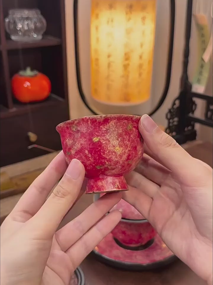 Pink Rock Ore Pottery Gaiwan