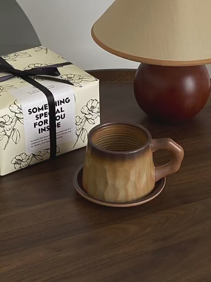 Japanese Mino-yaki Mug With Saucer – Umi Tea Sets