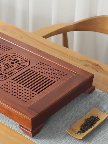 Fu Character Rosewood Gongfu Tea Tray