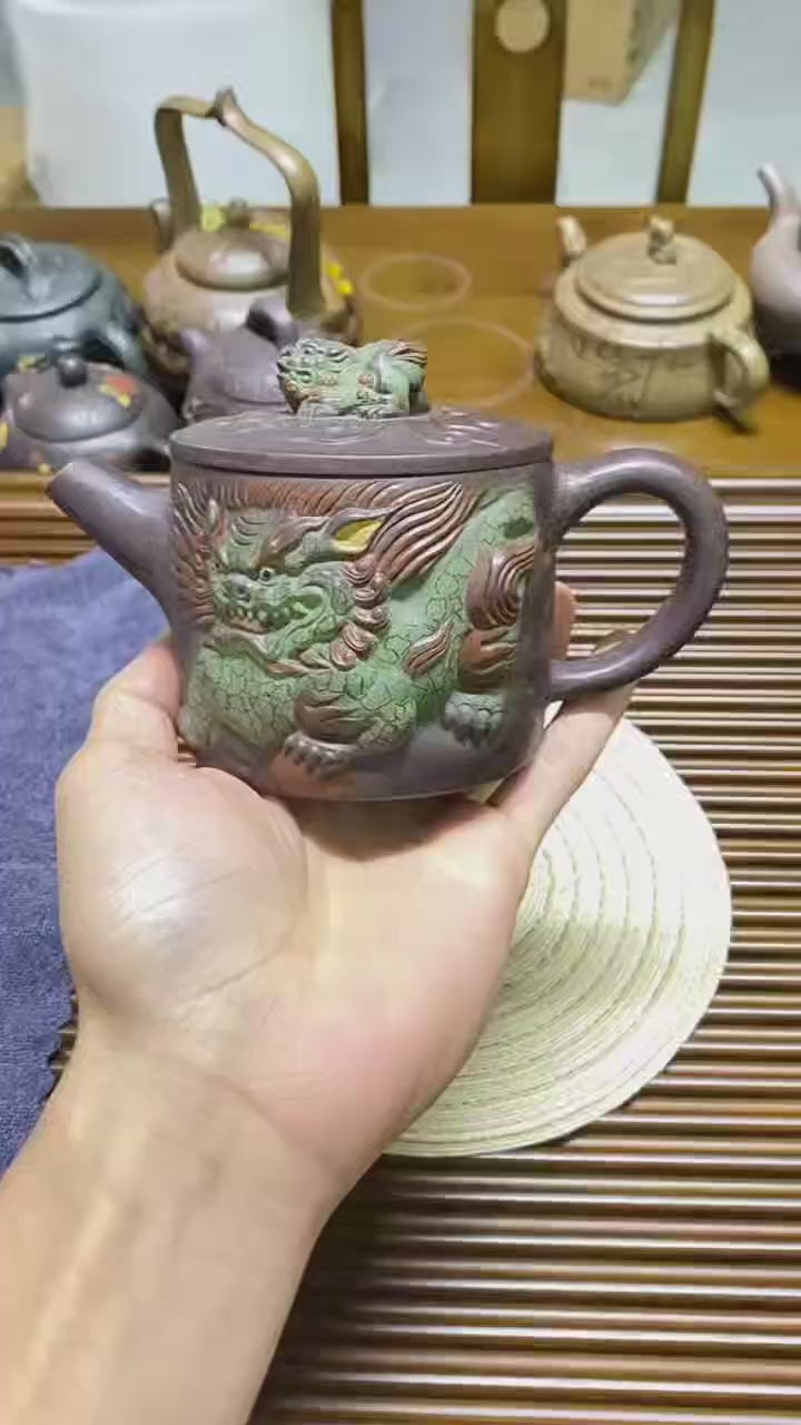 Beautiful.t24■1790+1690×10=18690ヒーリング Yixing Purple Clay Kirin Hanwa Teapot – Umi Tea Sets