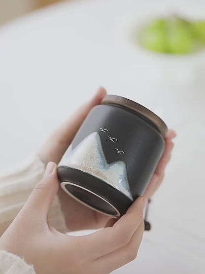 Distant Mountains Two Tea Caddies Set