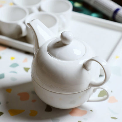 Bone Porcelain Pure White Tea For One Set