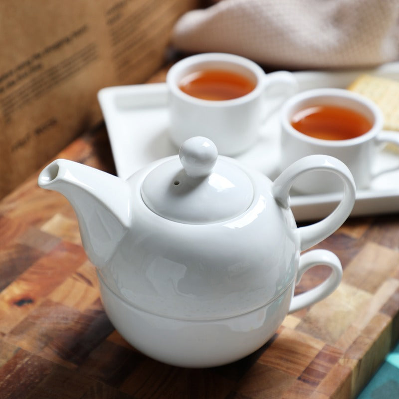 Bone Porcelain Pure White Tea For One Set