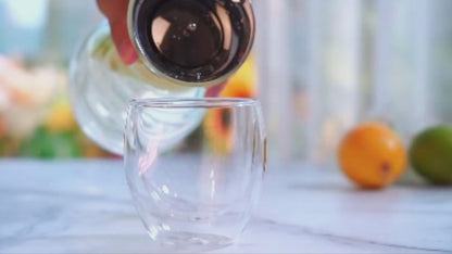 Double Wall Crystal Glass Tea Cup