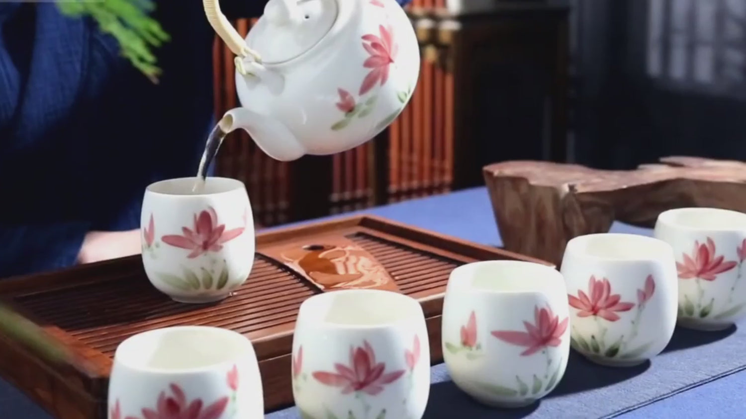 Japanese Lotus Ice Cracked Tea Cup