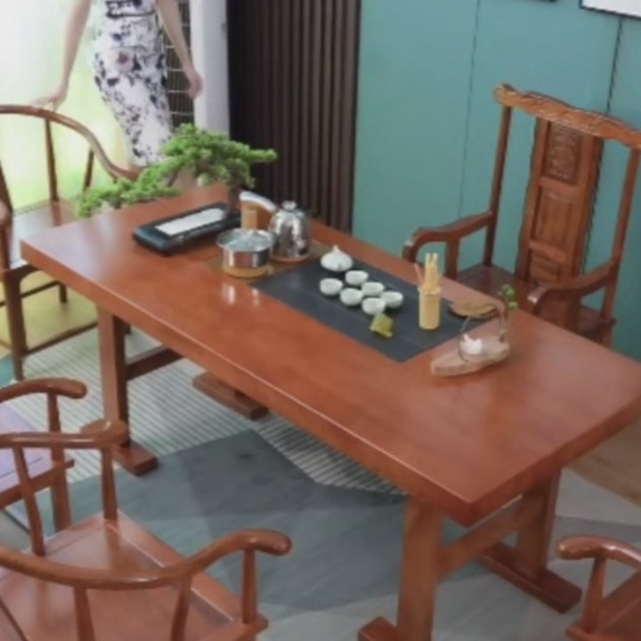 Douglas Fir Pine Wood Gongfu Tea Table