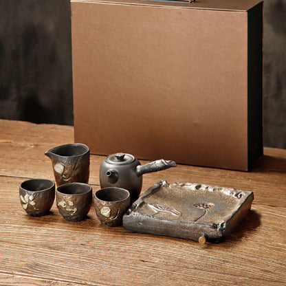 Gold Lotus Seed Kyusu Tea Set