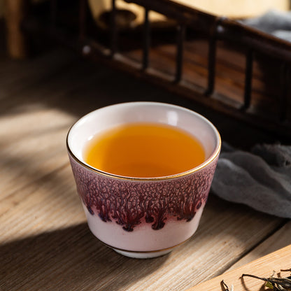 Kiln Alteration Turquoise Stripe Tea Set (Set of 4)