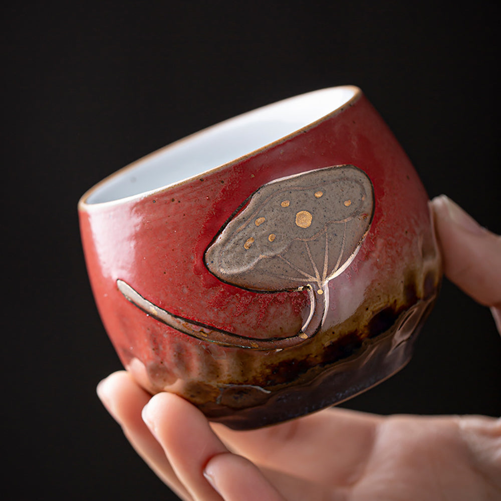 Kiln Transformed Lotus Kung Fu Tea Cup (Set of 4)