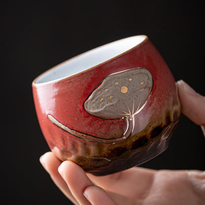 Kiln Transformed Lotus Kung Fu Tea Cup (Set of 4)