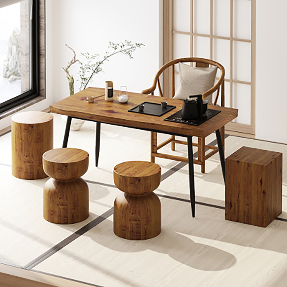 Log Retro Chinese Style Tea Table Set