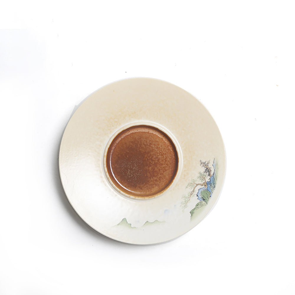 Vintage Landscape Painting Painted Gaiwan