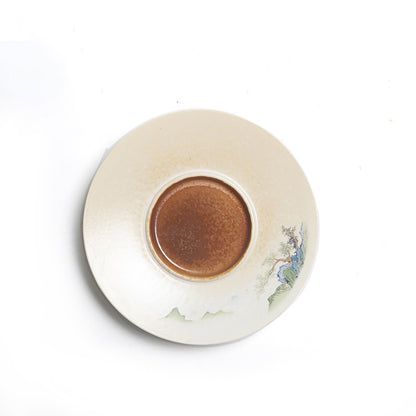 Vintage Landscape Painting Painted Gaiwan
