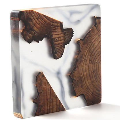 Tree Wheel And Transparent Epoxy Coaster