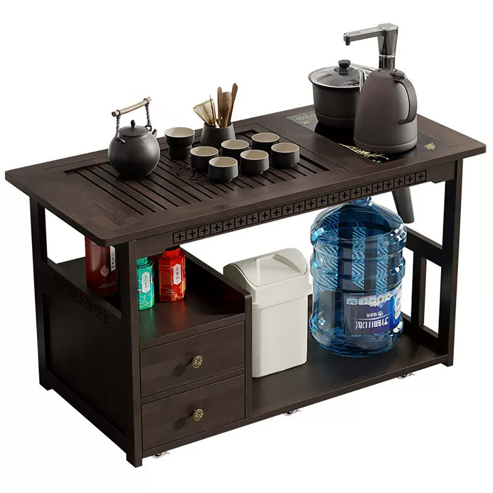 Multi-functional Movable Chinese Bamboo Tea Table
