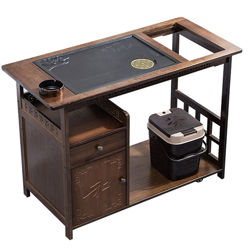 Chinese Tea Cart with Stone Tea Tray – Umi Tea Sets