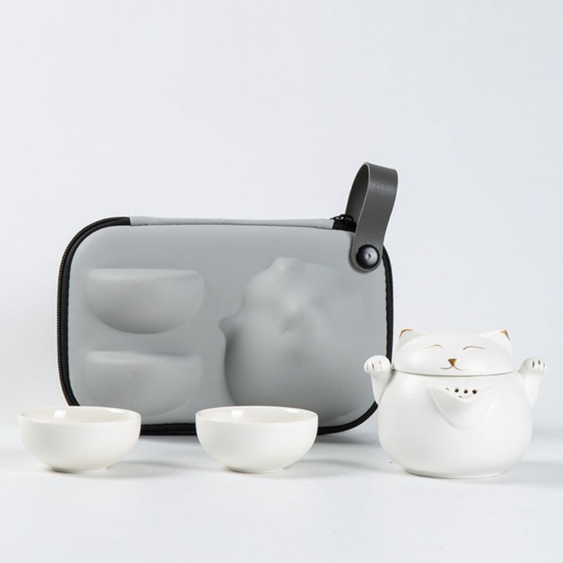 Japanese Style Cat Tea For Two Set – Umi Tea Sets