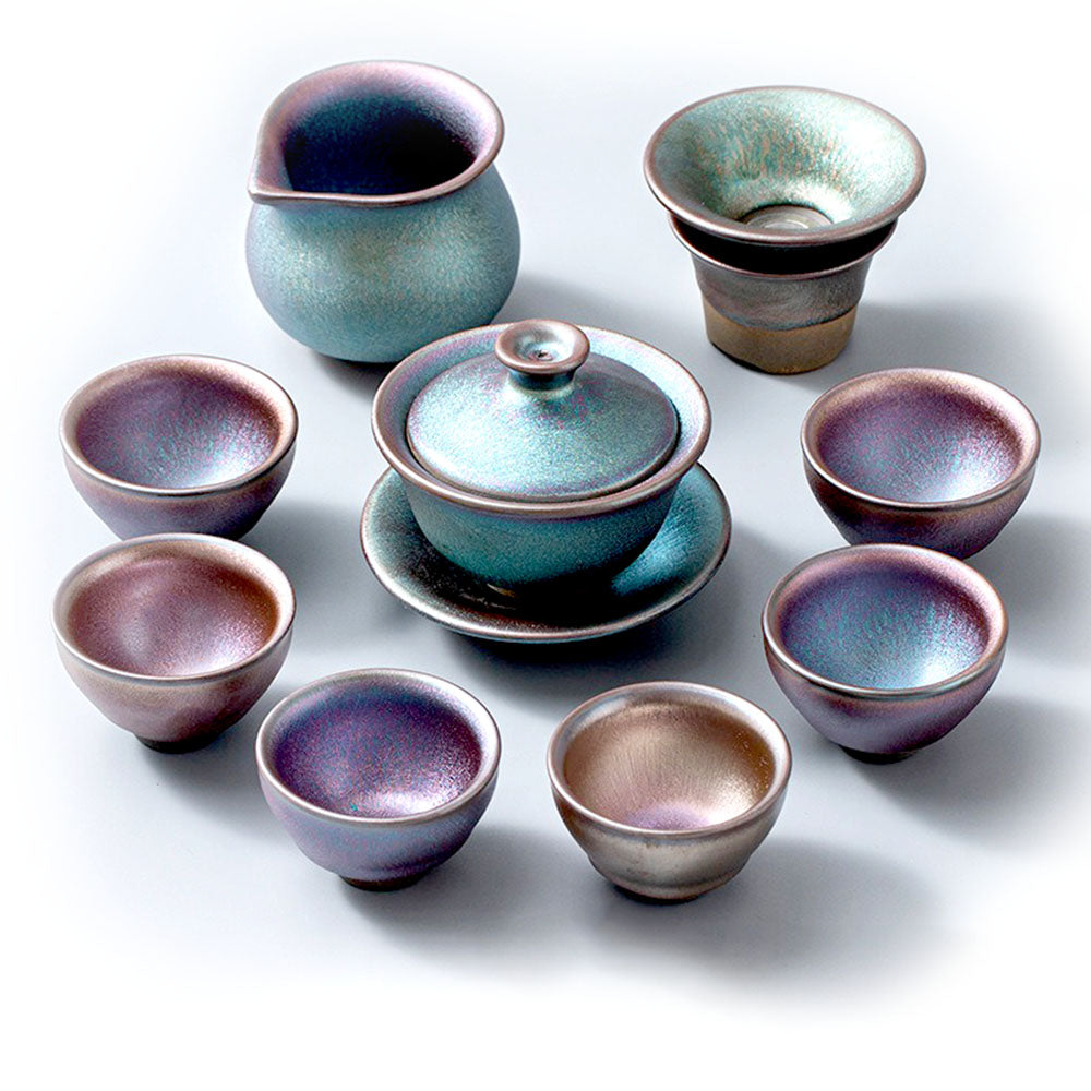 Handmade Tenmoku Tianmu Jian Zhan Tea Set