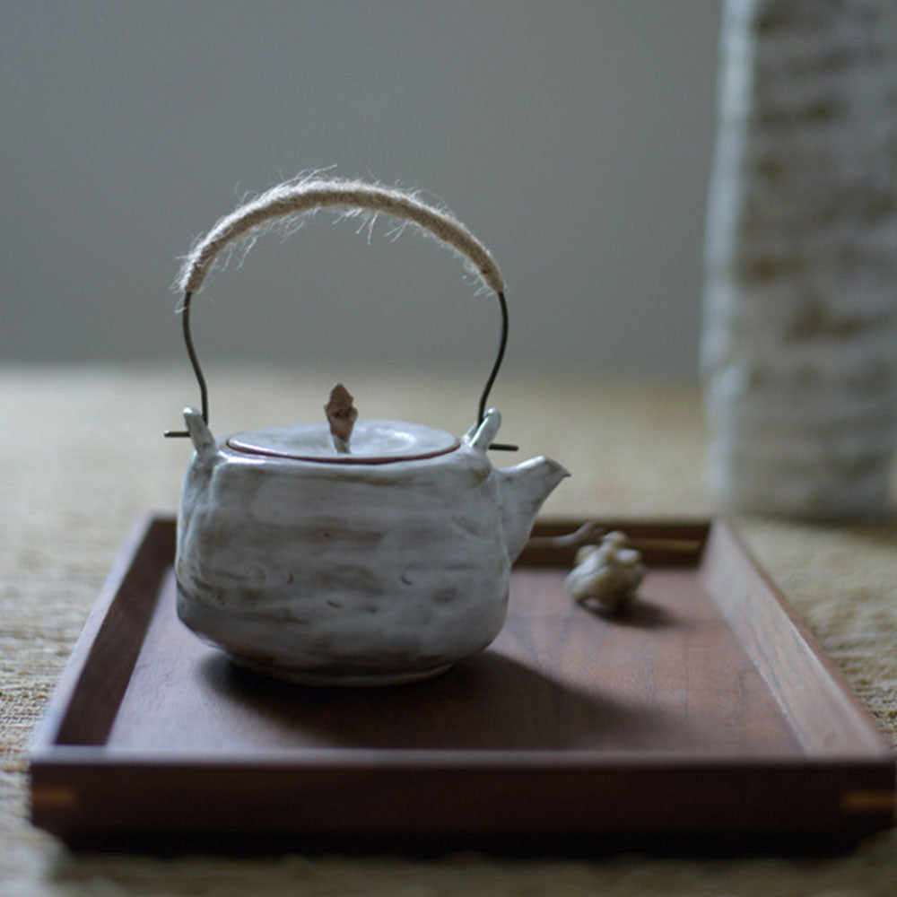 Japanese Handmade Coarse Pottery Teapot