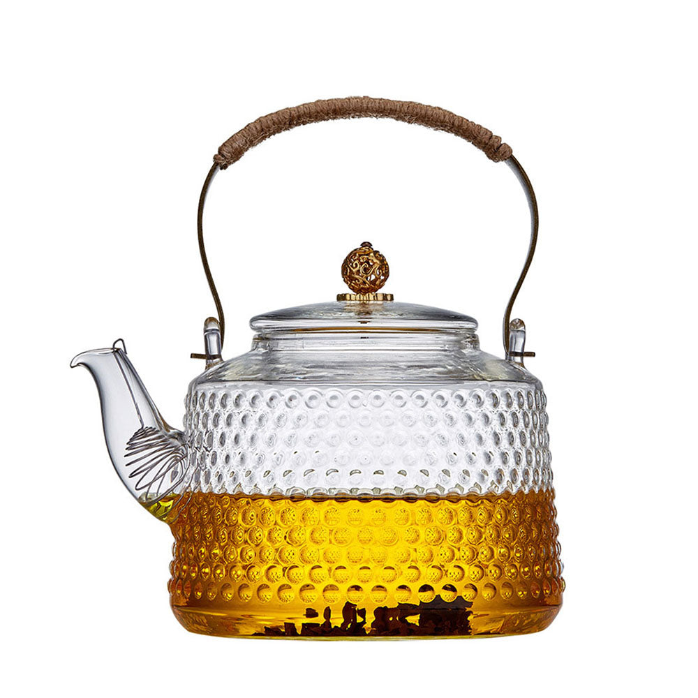 Rivet Pattern Thickened Glass Teapot