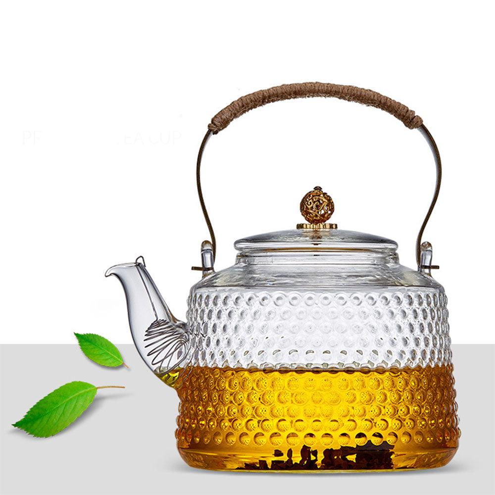 Rivet Pattern Thickened Glass Teapot